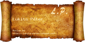 Lukits Péter névjegykártya
